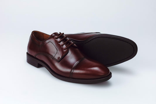 SAPATO DERBY LUTT FUMEX/NAPA LASER BROWNM SOLADO BORRACHA