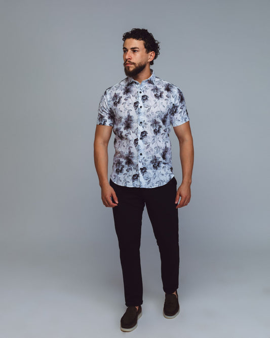 CAMISA FLOWER LORENZO MANGA CURTA