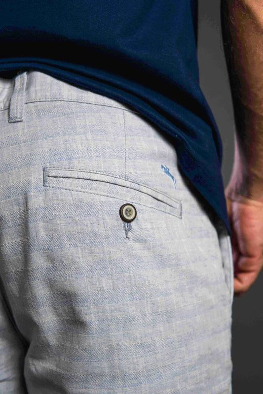 Bermuda linho bolso faca comfort