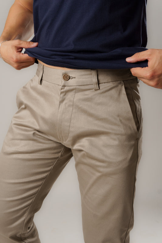 CALÇA MEIO ELASTICO SLIM FIT