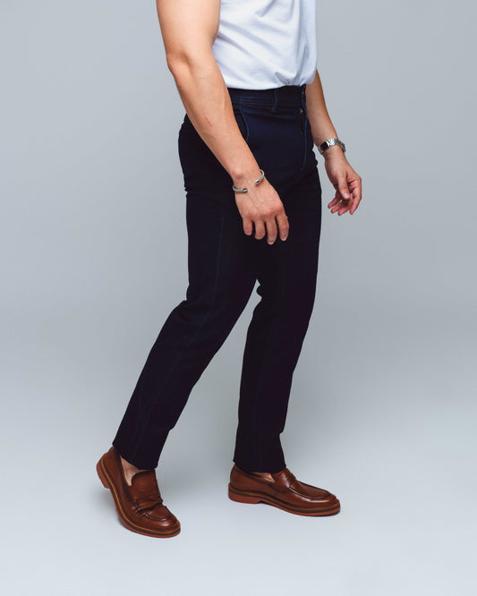 CALÇA CHINO COM ELASTICO NO COS