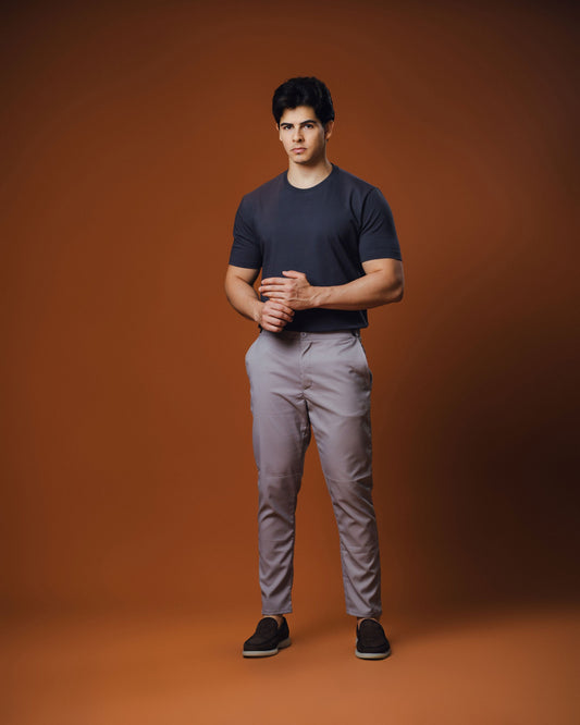 Calça Alfaiataria Raff Ajustável Cinza