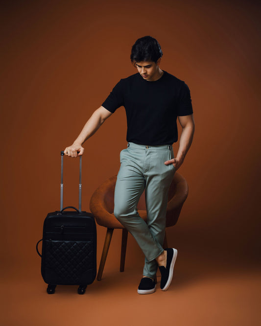 Calça Alfaiataria Raff Ajustável Verde Claro