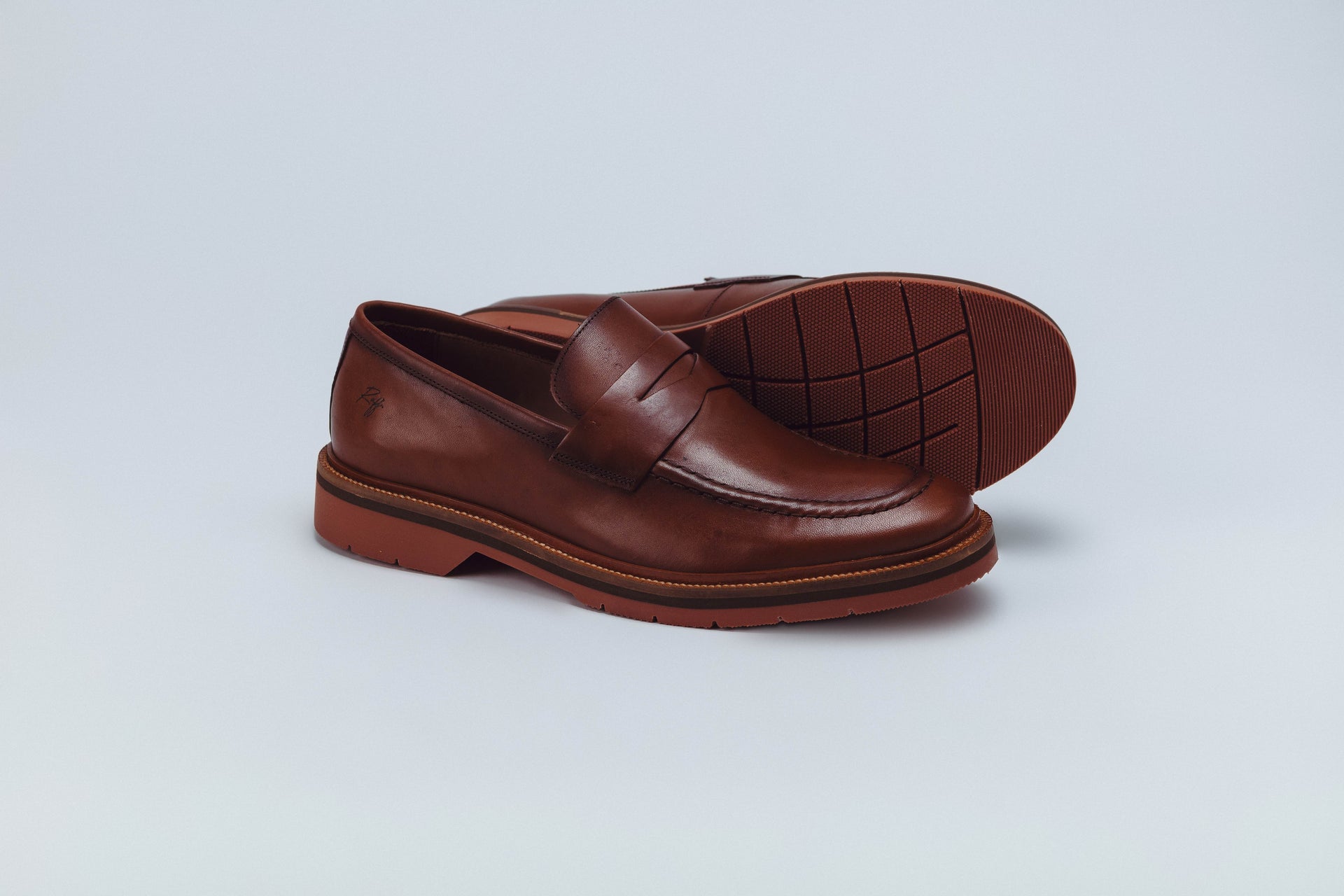 CALÇADO MOCASSIM LOAFER CALF FUMEX TAN TELHA