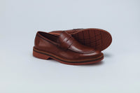 CALÇADO MOCASSIM LOAFER CALF FUMEX TAN TELHA