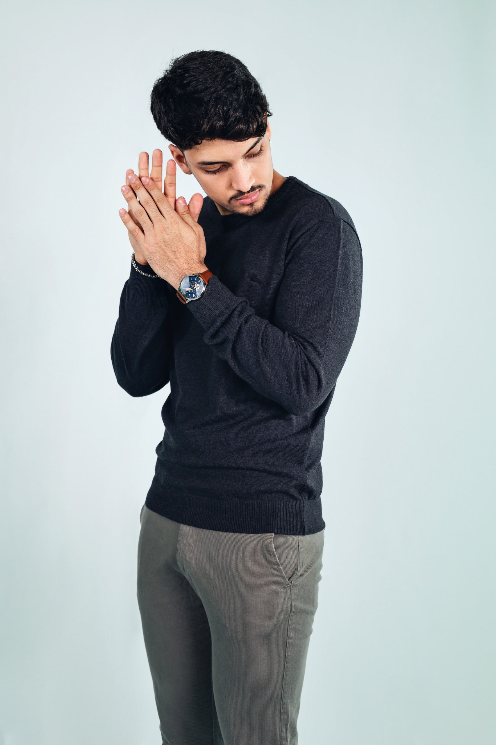 2993 - Trico Sueter Sport Liso Slim
