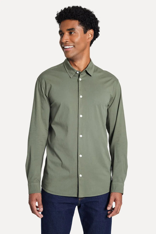 3726 - Camisa ML Tricoline Basica Neo