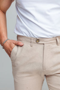 BERMUDA SOCIAL BOLSO FACA LINHO