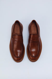 CALÇADO MOCASSIM LOAFER CALF FUMEX TAN TELHA