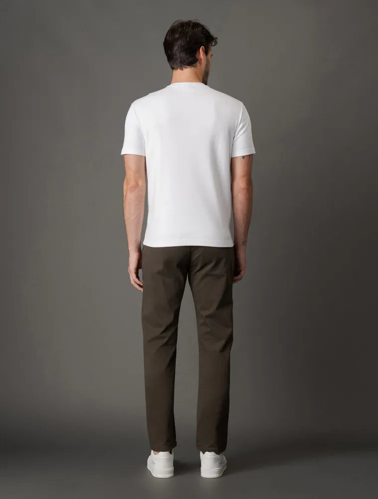 CAMISETA MANGA CURTA CALVIN KLEIN LINES SUEDINE BRANCO
