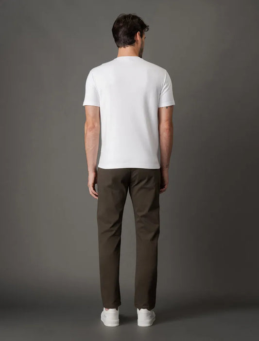 CAMISETA MANGA CURTA CALVIN KLEIN LINES SUEDINE BRANCO