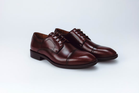 SAPATO DERBY LUTT FUMEX/NAPA LASER BROWNM SOLADO BORRACHA