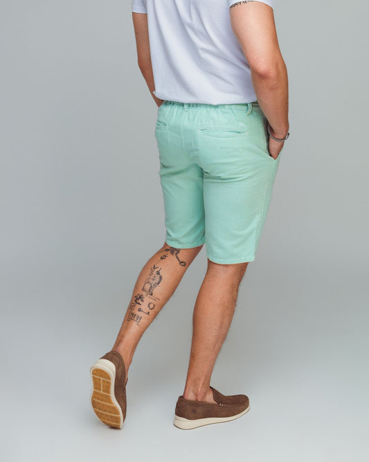2723 - Bermuda De Linho Com Elastico Lorenzo