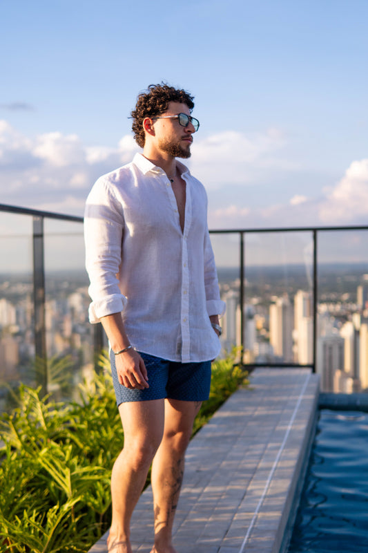 CAMISA 100% LINHO ML BRANCO