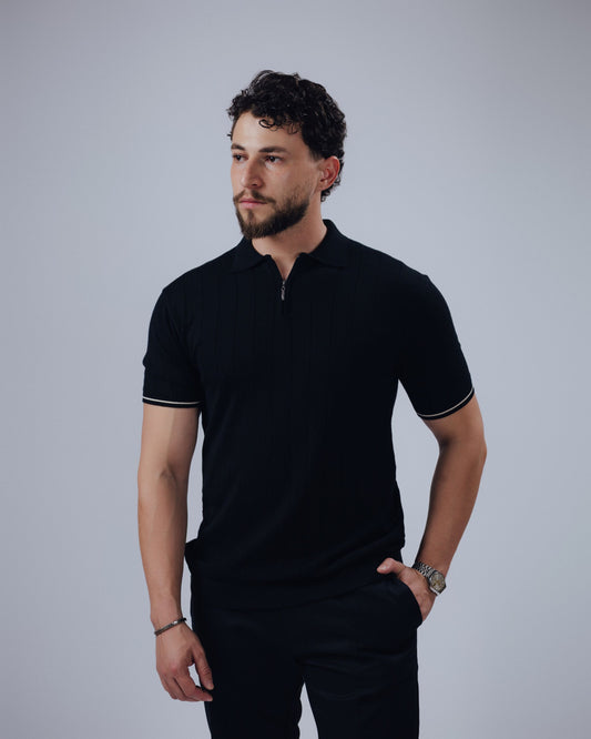 POLO ZIPER LISTRA MAQ