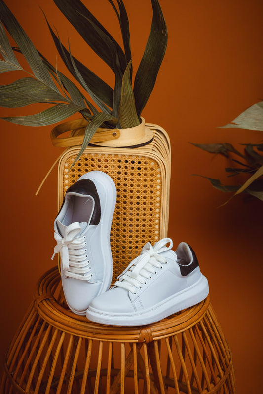 TÊNIS MC QUEEN SINTÉTICO BRANCO/PRETO