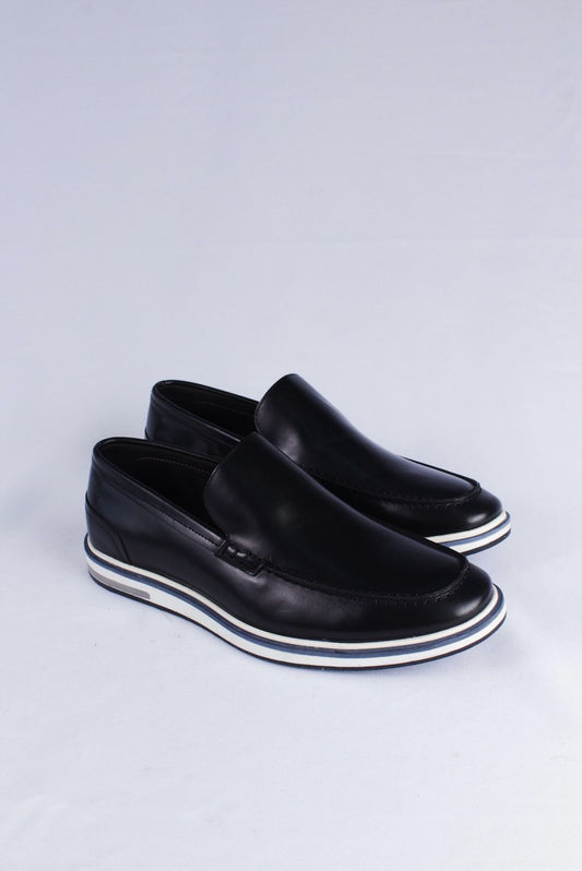 3154 - Sapato Masculino Napa Romana Preta Mocassim