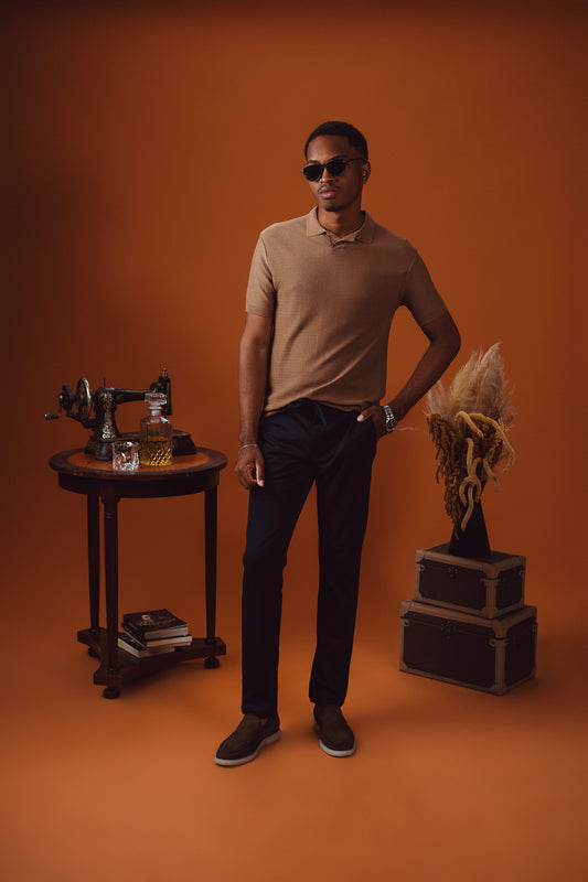 CALÇA MOLETOM  BOLSO FACA SLIM FIT COR MARINHO