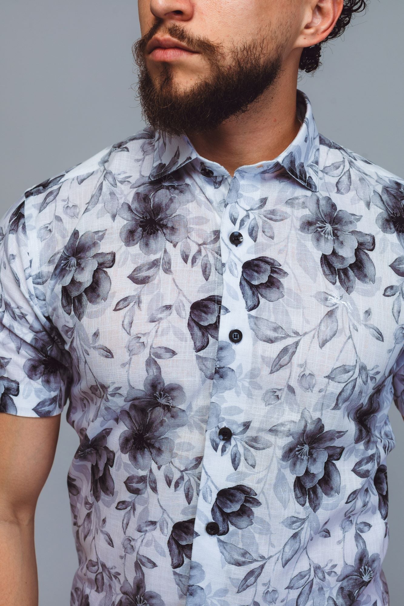 2668 - CAMISA FLOWER LORENZO MANGA CURTA