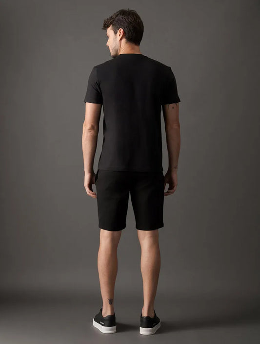 CAMISETA CALVIN KLEIN BOX STRIPED PRETO