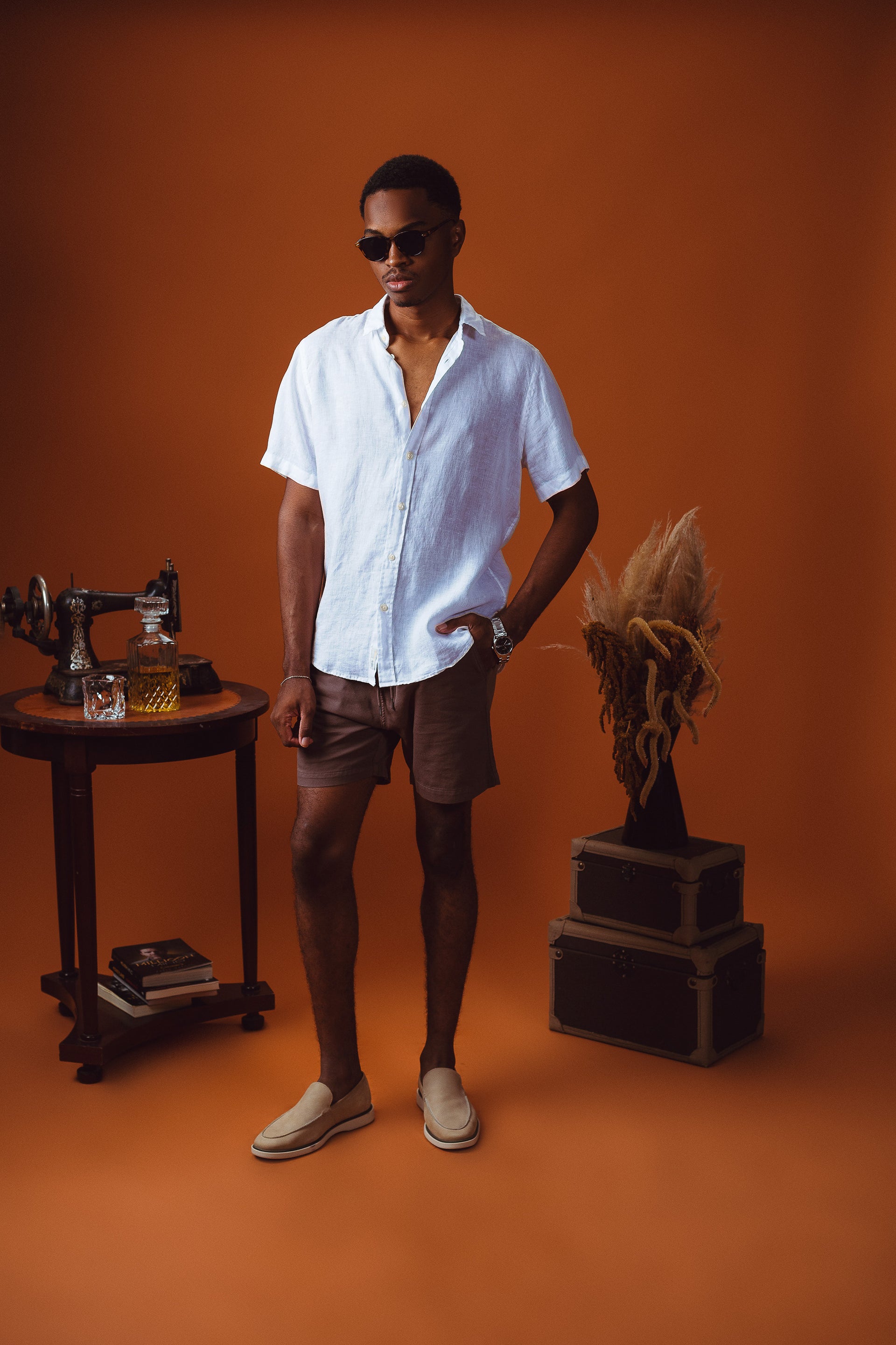 CAMISA FORMENTERA 100% LINHO MC BRANCO