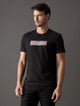 CAMISETA CALVIN KLEIN BOX STRIPED PRETO