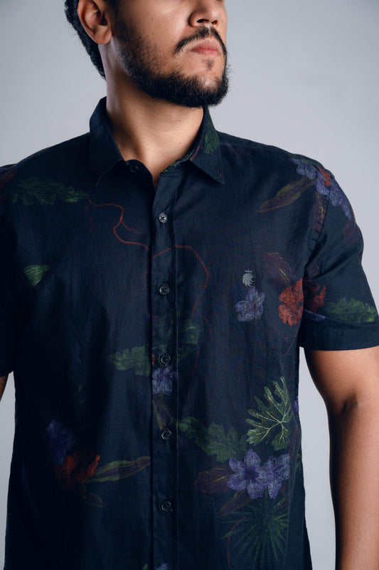 2356 - CAMISA MC HIBISCOS