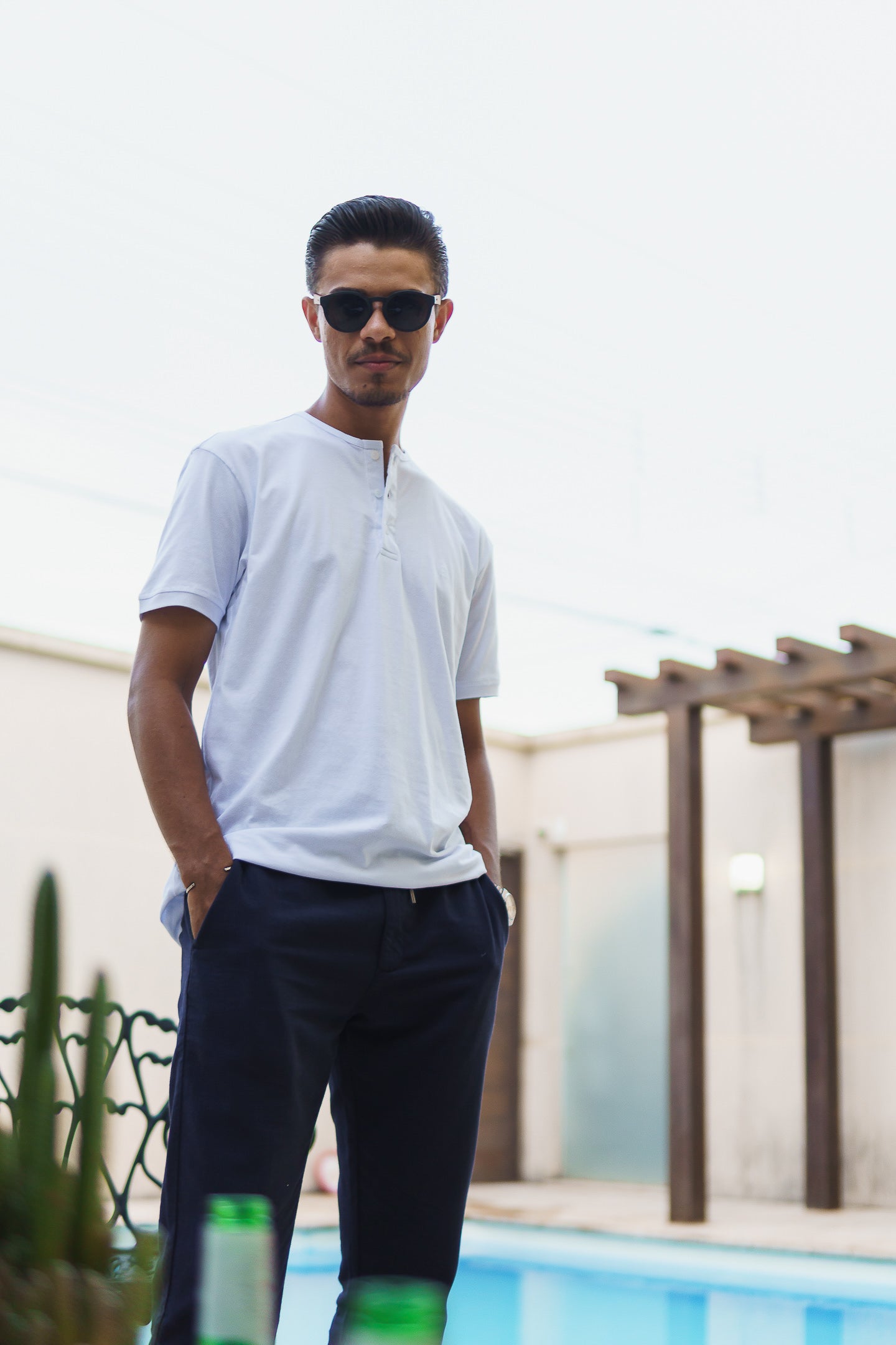 3640 - Camiseta Gola henley Raff