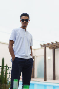 Camiseta Gola henley Raff