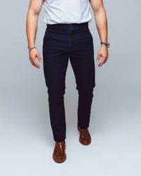 CALÇA CHINO COM ELASTICO NO COS