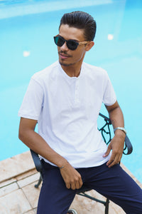 Camiseta Gola henley Raff