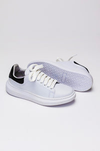 TÊNIS MC QUEEN SINTÉTICO BRANCO/PRETO