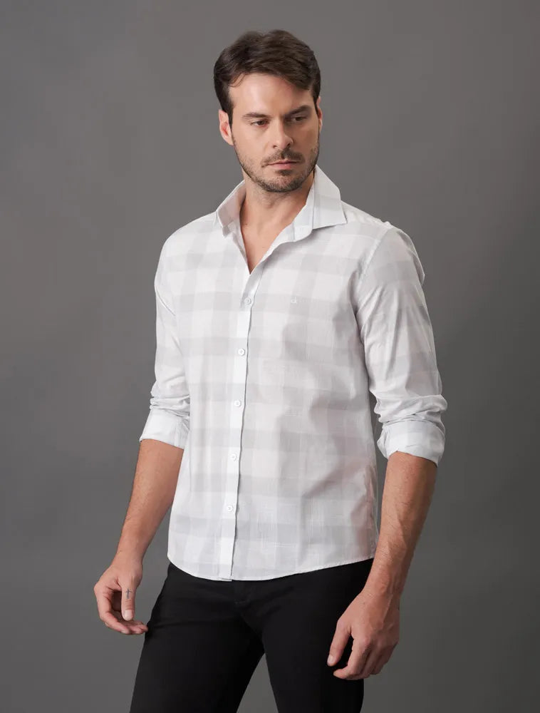 CAMISA MANGA LONGA SLIM LIGTH CHECK XADREZ