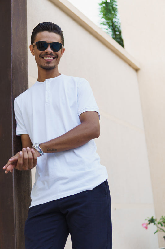 3640 - Camiseta Gola henley Raff