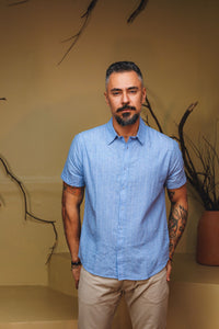 CAMISA MANGA CURTA LINHO LISTRAS