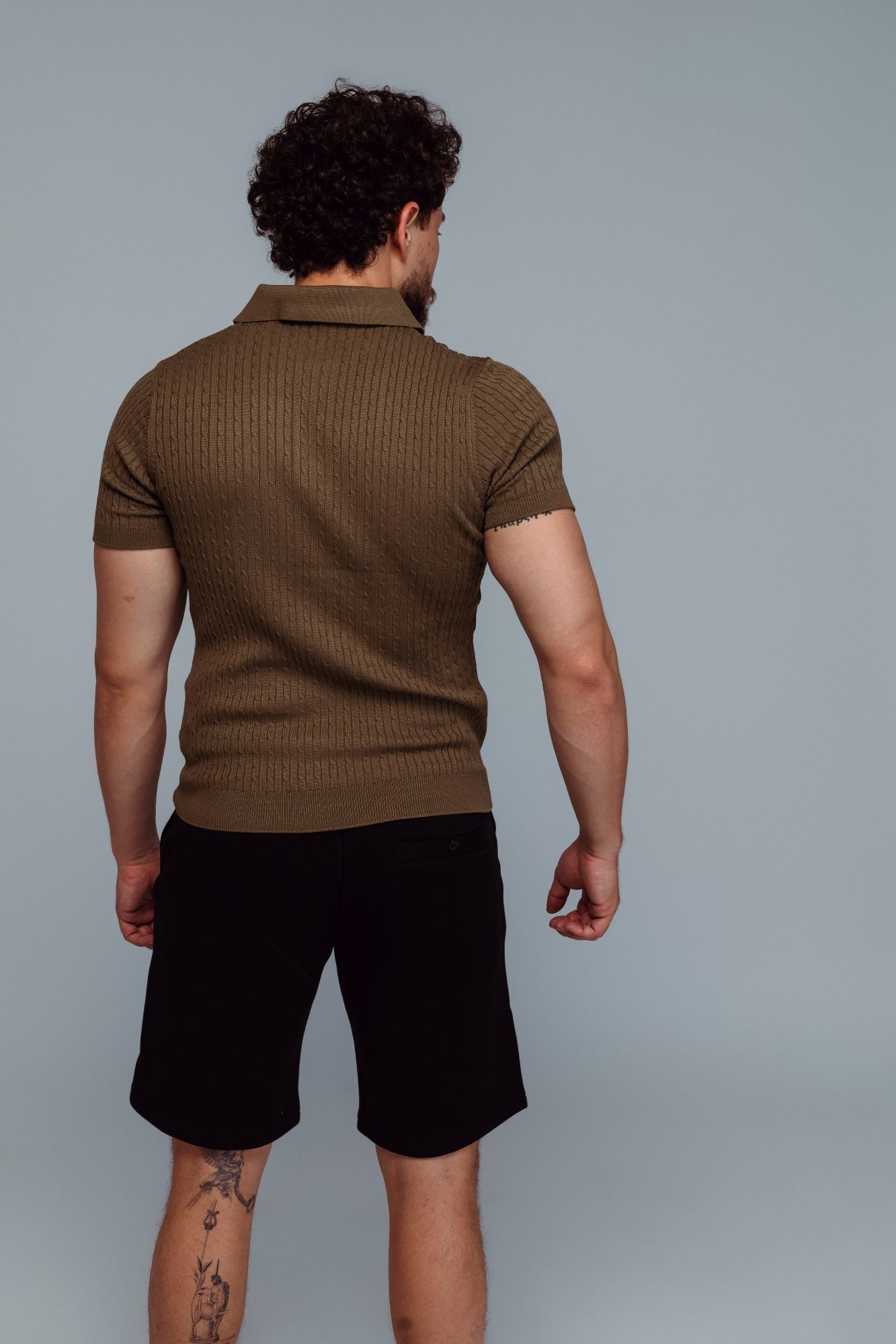 CAMISETA GOLA POLO TRICOT RAFF TEXTURIZADO