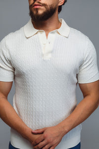 CAMISETA GOLA POLO TRICOT RAFF TEXTURIZADO