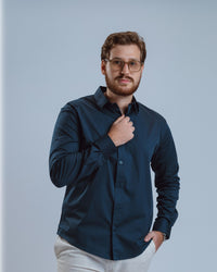 CAMISA CONDE AZUL PETRÓLEO
