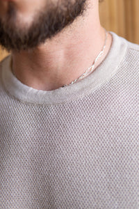 T-SHIRT TEXTURIZADA COR BEGE