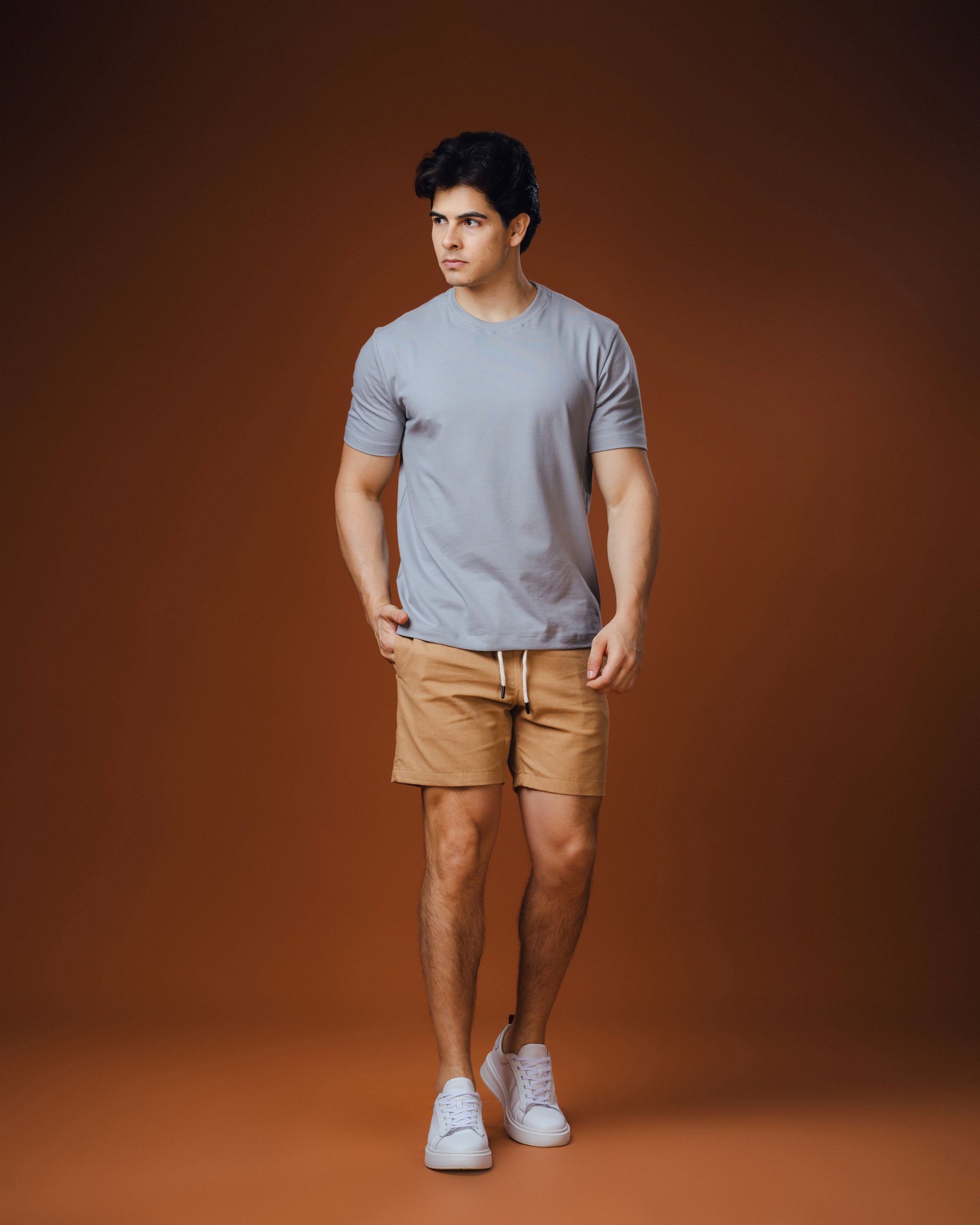 Short Linho Raff Bege