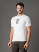 CAMISETA MANGA CURTA CALVIN KLEIN LINES SUEDINE BRANCO