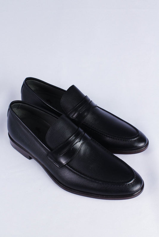 3153 - Sapato Masculino Jeans Preto/Napa Romana Preto