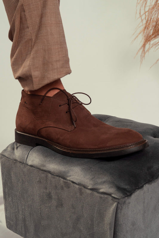 Bota Masculina Cabra Nobuck Cafe