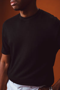 T-SHIRT TRICOT SUMMER MC COR PRETO