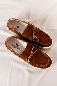 Sapato Masculino Camurça Tabaco/Fossil Capuccino