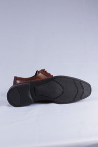 Sapato Masculino Napa Romana Conhaque Derby brogue