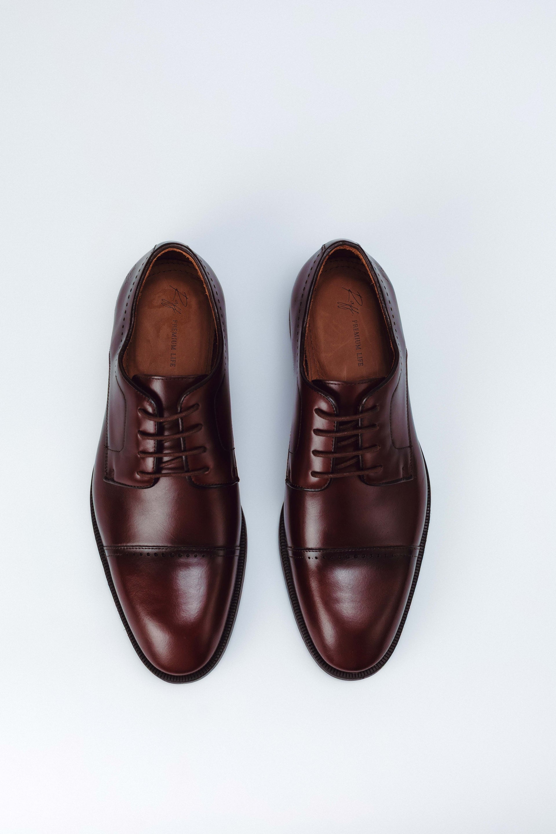 SAPATO DERBY LUTT FUMEX/NAPA LASER BROWNM SOLADO BORRACHA