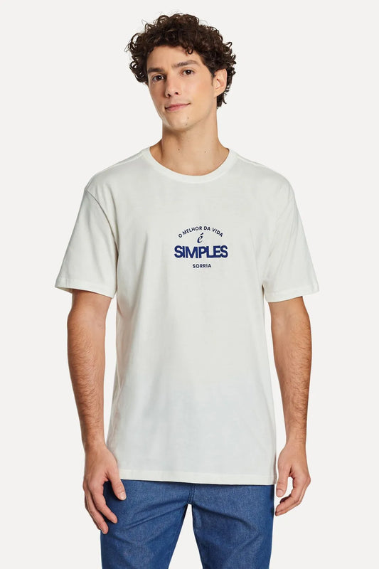 3744 - Camiseta Estampada Sorria