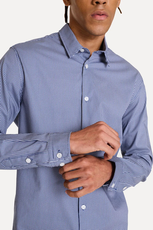 3699 - Camisa ML Tricoline Xadrez