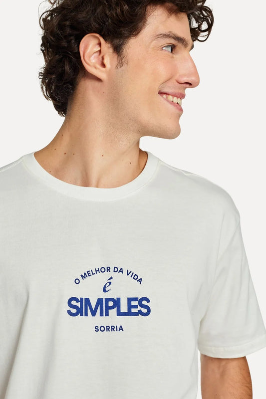 3744 - Camiseta Estampada Sorria